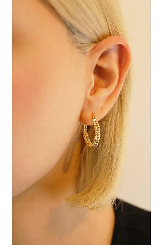 14 Carat Gold Dorika Single Color Hoop Earrings