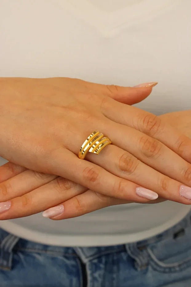 14 Ayar Altın Ajda Yeni Model Yüzük