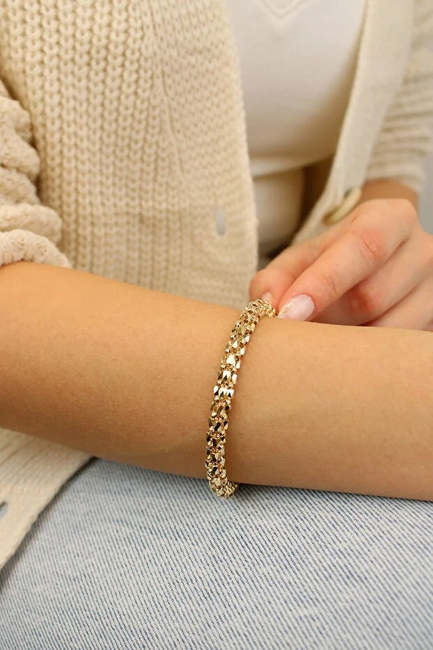 Dorika Bracelet 14 Carat Gold Bracelet 19 cm 10.39 grams