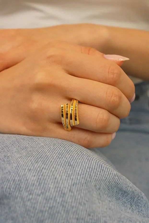 14 Ayar Altın Ajda Yeni Model Yüzük