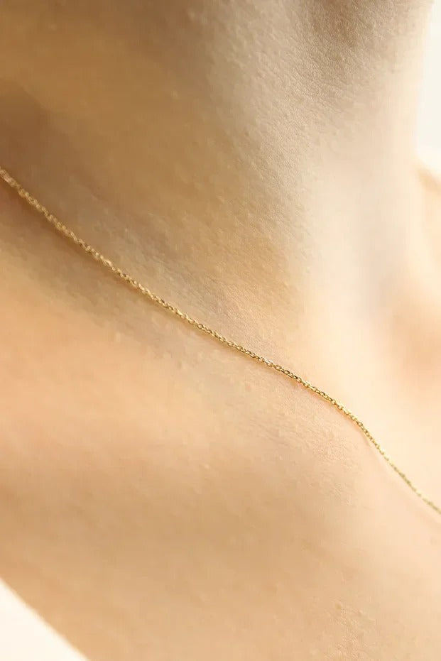 14 Carat Gold Letter P Handwritten Necklace