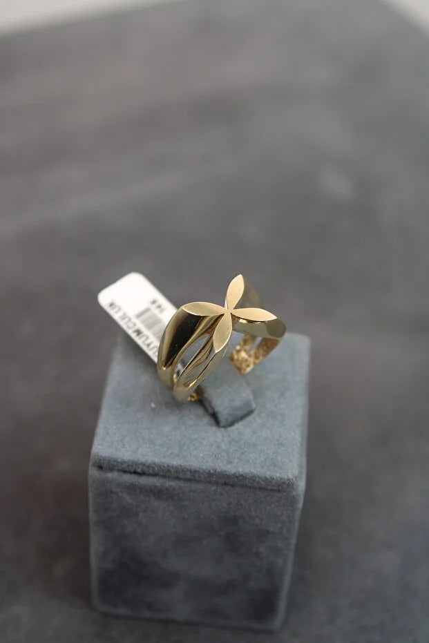 14 Ayar Altın Yonca Özel tasarım Yüzük