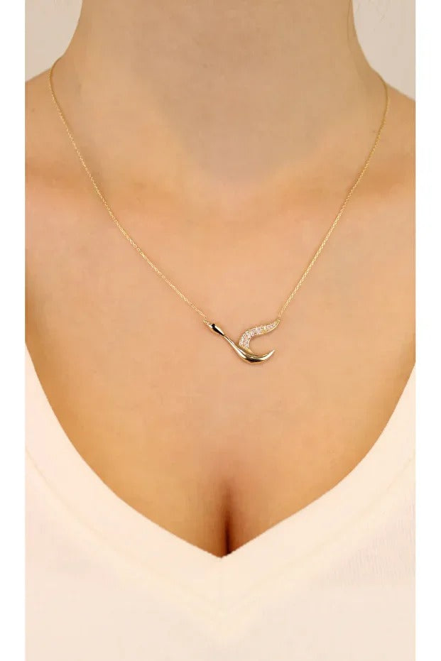 14 Carat Gold Crane Bird Genius Series Necklace