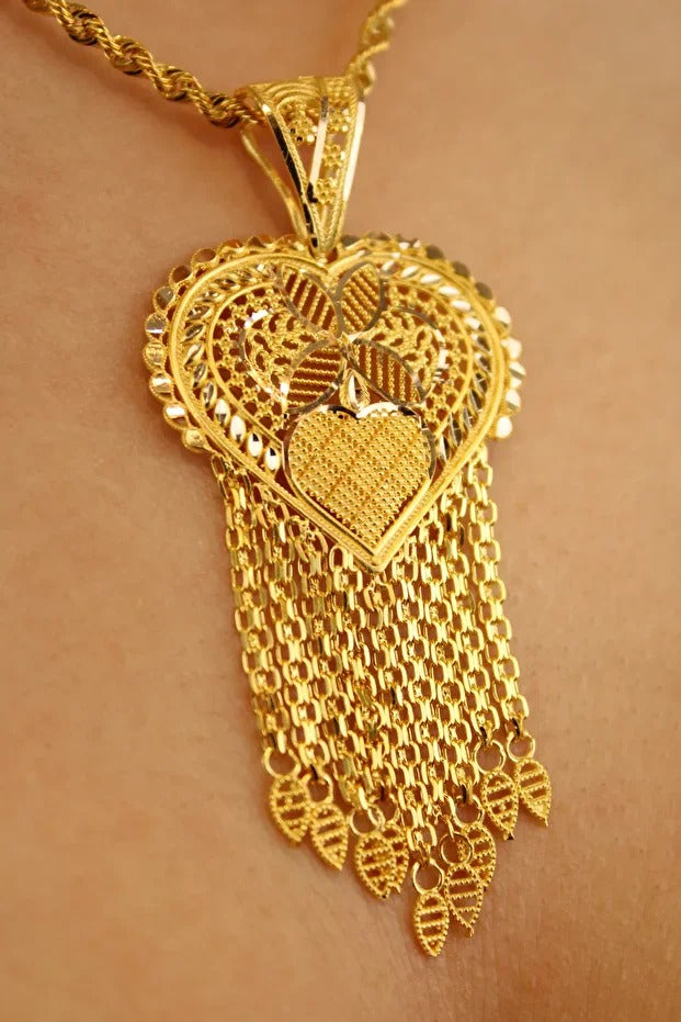 14 Ayar Altın Hint İşi Halat Kolye Zincir