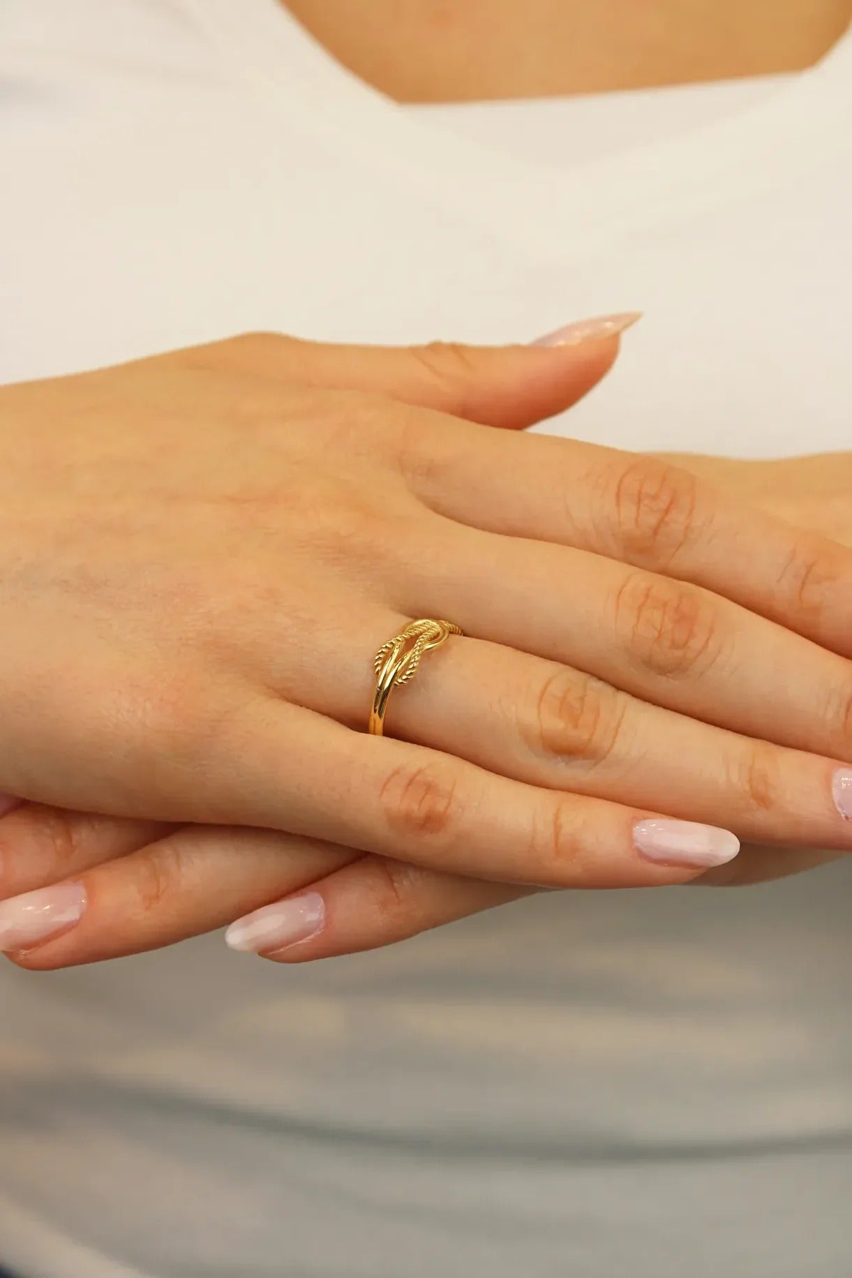 14 Carat Gold Ajda Knot Ring