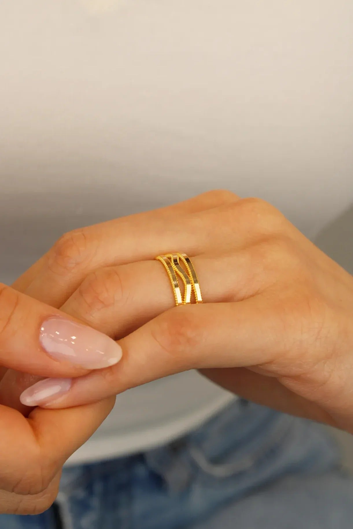 14 Carat Three Color Ring Dorika