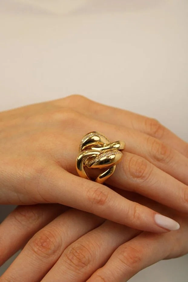 Fancy Gold Ring 14 Carat 8.21 grams