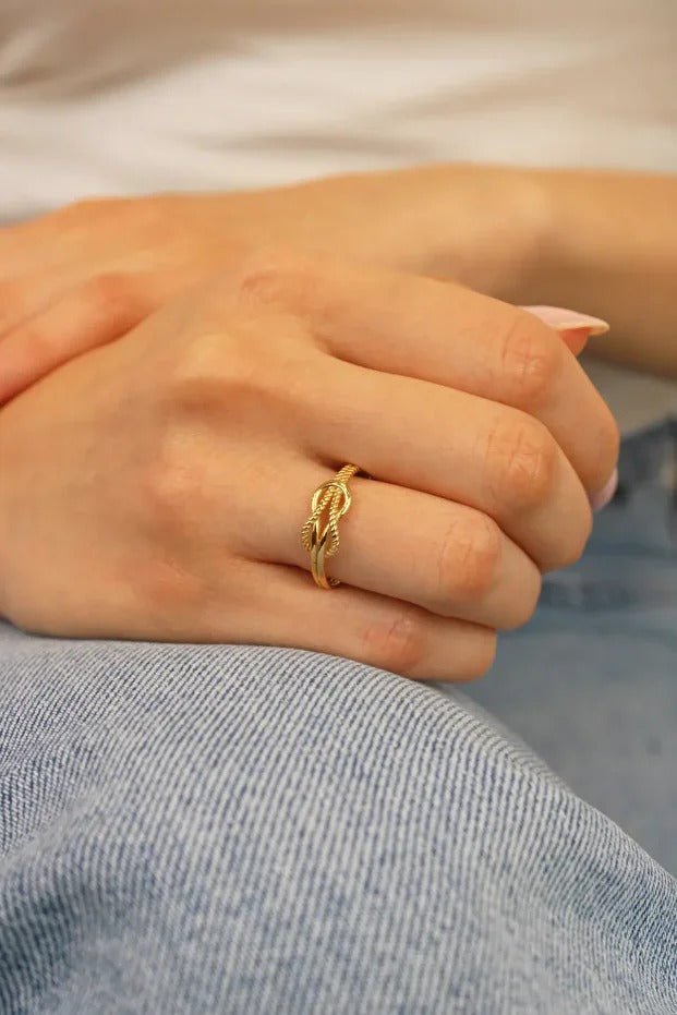 14 Carat Gold Ajda Knot Ring