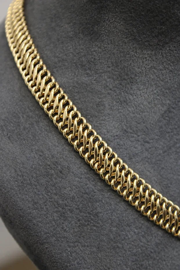 14 Carat Gold Italian Vienna Chain Necklace