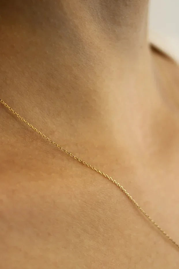 Plane Leaf Necklace 14 carat