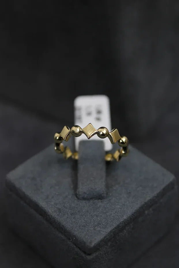14 Carat Gold Symmetrical Joint Ring