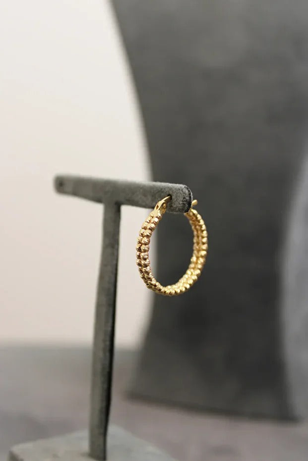 14 Carat Gold Dorika Single Color Hoop Earrings